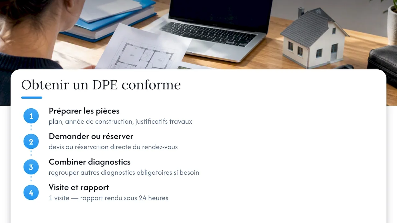 Faire réaliser un DPE conforme sans perdre de temps — overview diagram