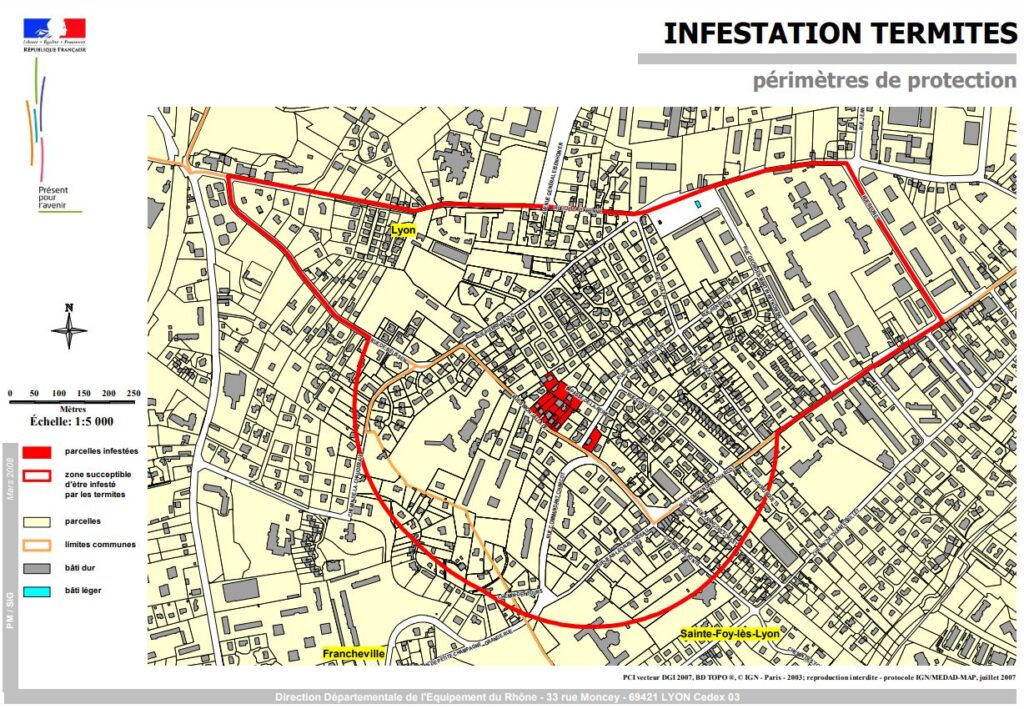Diagnostic Termites Lyon - Zones infestées Diagnostic Termites Lyon - Zones infestées