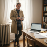 Un expert en énergie réalise le diagnostic de performance énergétique (DPE) d’un appartement parisien.