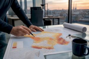 Des mains indiquant la carte sismique officielle de la France